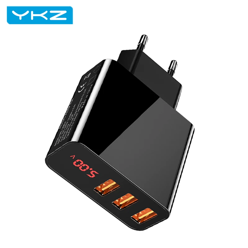 Зарядное устройство для мобильных телефонов через USB с 3 порта светодиодный