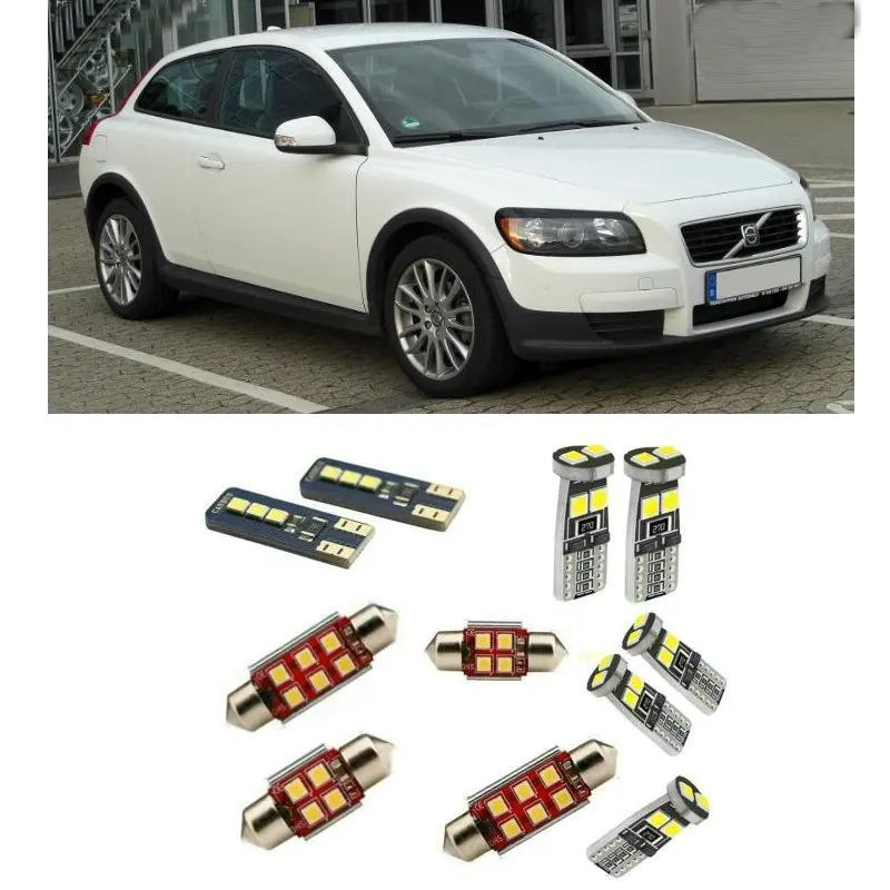 

Автомобильные аксессуары, аксессуары для Volvo C30 2006-2013, без ошибок, белый, 6000K, супер яркий