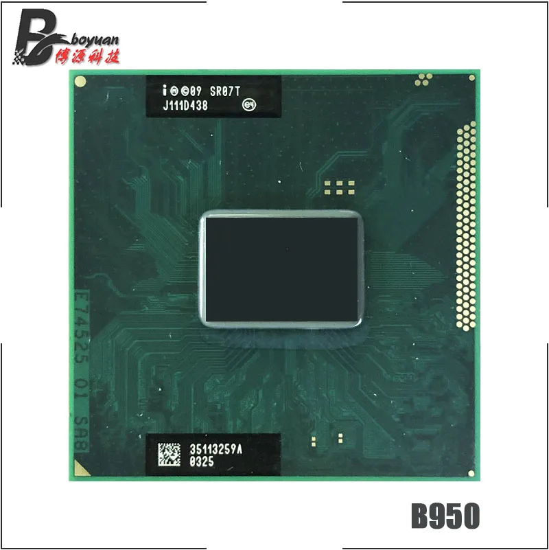Двухъядерный процессор Intel Pentium B950 SR07T 2 1 ГГц двухпоточный Мб 35 Вт разъем G2 /