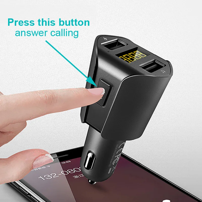 Автомобильный Bluetooth-передатчик AGETUNR T23 с двумя USB-портами | Автомобили и мотоциклы