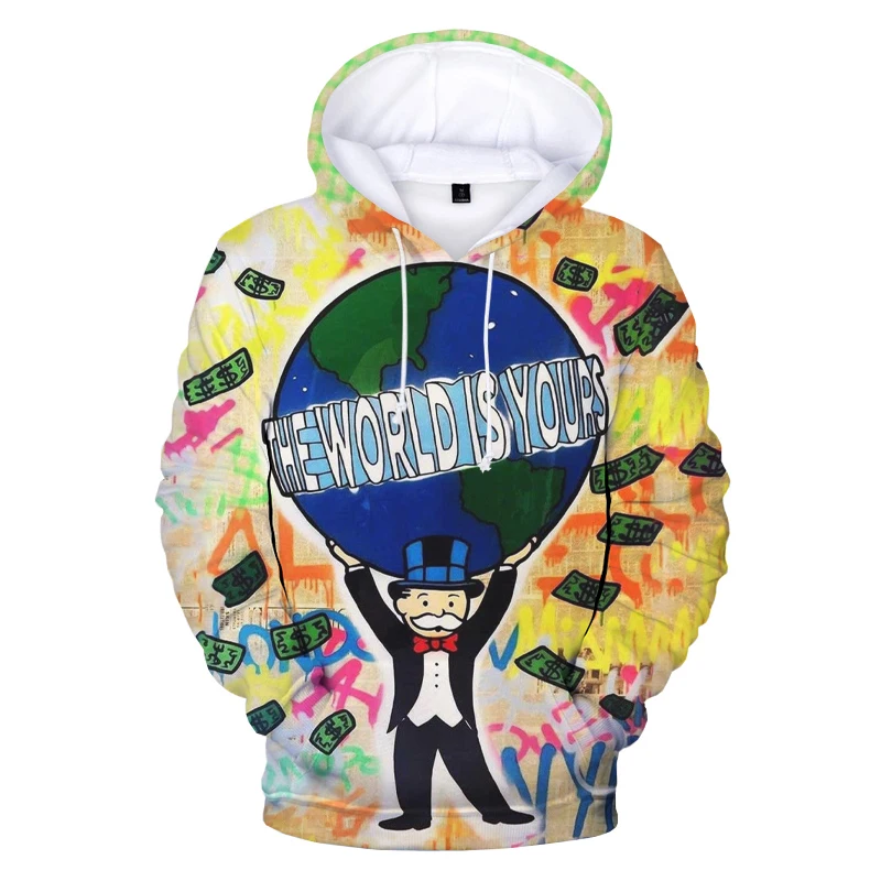 

The latest 3D printing hoodie unisex polyester fabric eye-catching O-neck streetwear super Dalian hoodie