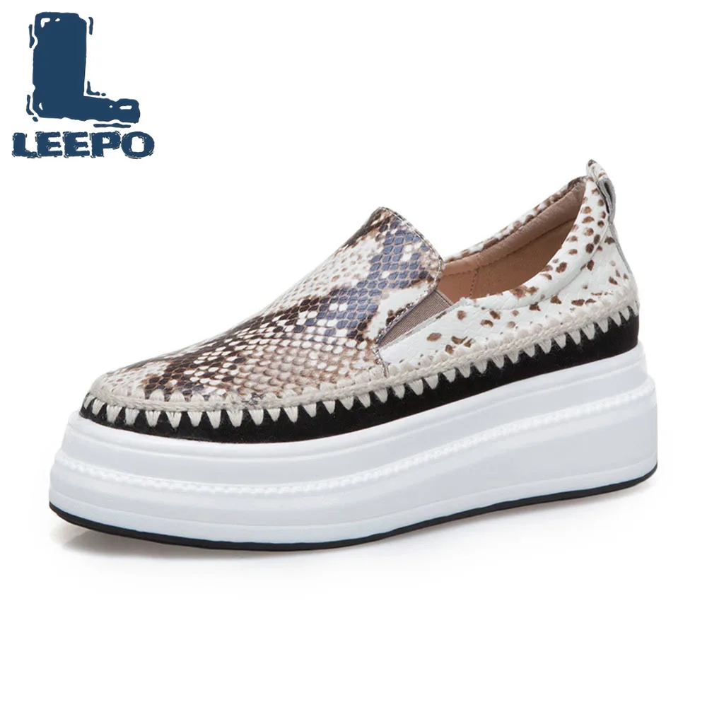 Лоферы на платформе для женщин Роскошная обувь ручной работы из натуральной кожи