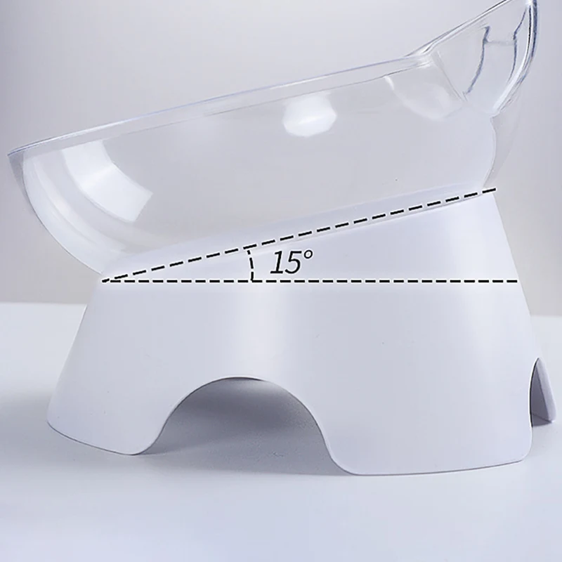 

Pet Dogs Bowl For Puppy Cats Food Water Feeder Pets Feeding Dishes Dog Bowls Protect Cervical Vertebra Tilt Plastic Double Bowl