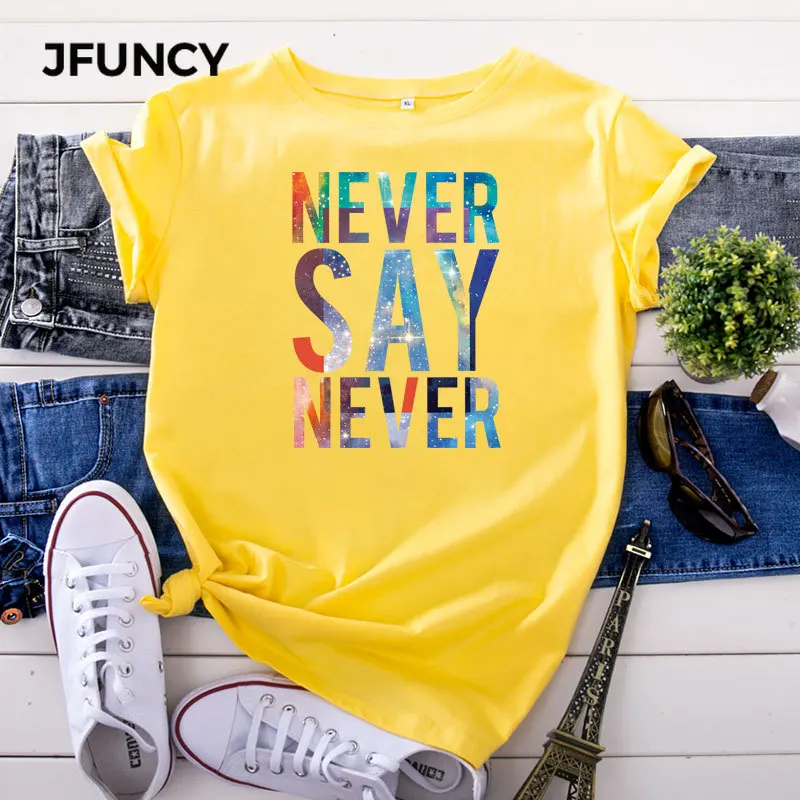 JFUNCY размера плюс 4XL 5XL Женские футболки женская футболка летние Harajuku Графические