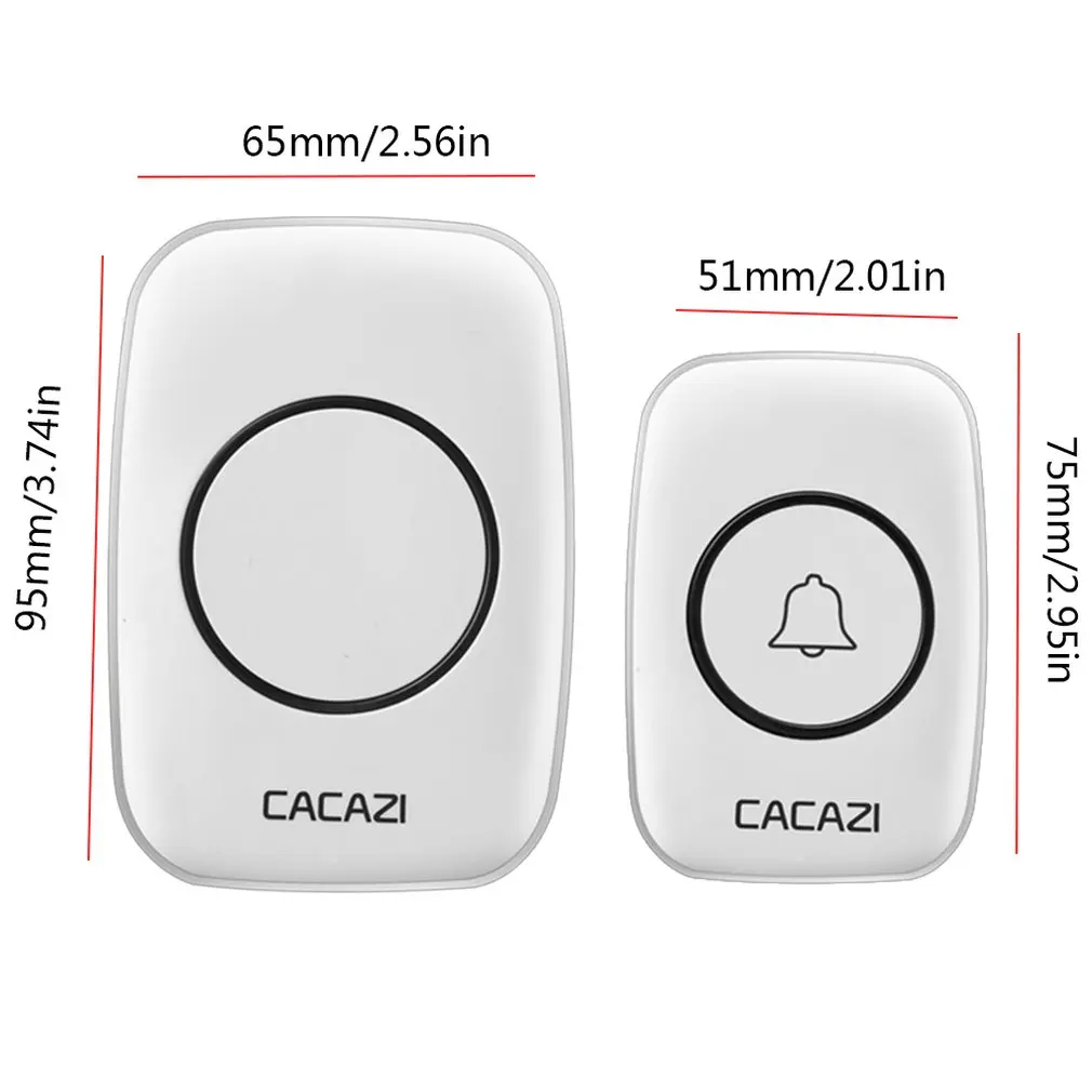 

Self-Powed Wireless Smart Doorbell Waterproof 300M Range Door Bell No Charging US EU UK AU Plug For Home Office