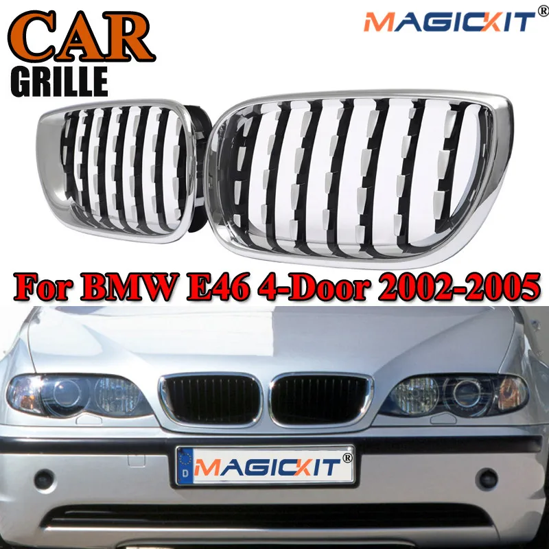 MagicKit 2X автомобильный Алмазный Стиль передняя сетка для гриля почек BMW E46 4 двери 02