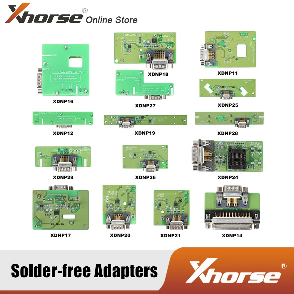 

Xhorse Solder-Free Adapters and Cables Full Set XDNPP0CH 16pcs Work with MINI PROG and KEY TOOL PLUS