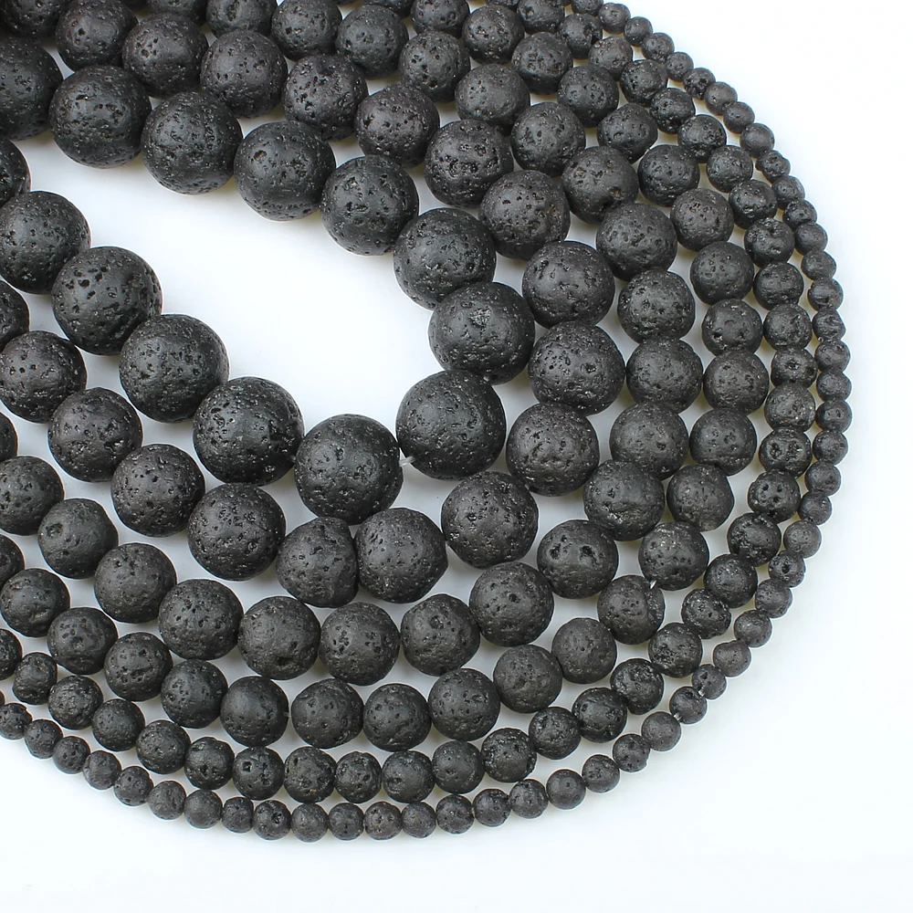 Круглые бусины из вулканического камня 4/6/8/10 мм|Бусины| |