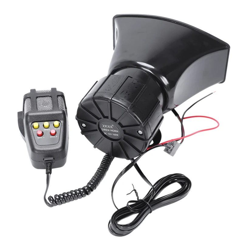 12V трубы Рог Динамик аудиоразъем Авто Мото 105db коровы + сирены песни | Автомобили и