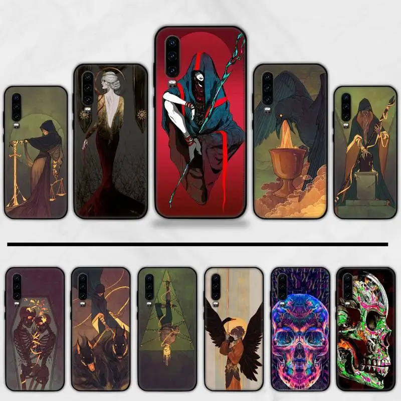 

Fantasy flying game skull Phone Case For Huawei honor Mate P 9 10 20 30 40 Pro 10i 7 8 a x Lite nova 5t cover funda shell