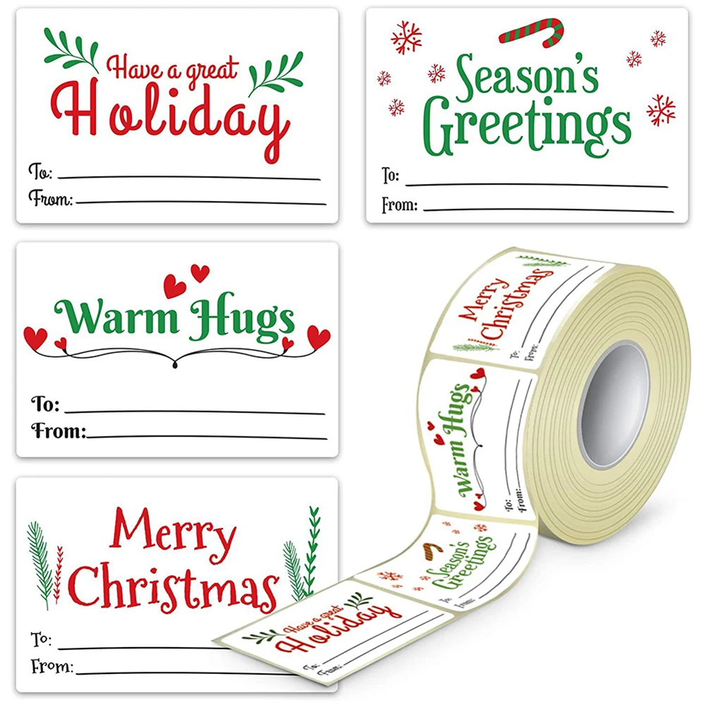 

50-200pcs Merry Christmas Kraft Stickers Envelope Gift Cards Sealing Label Package For Party Festival Scrapbooking Decor