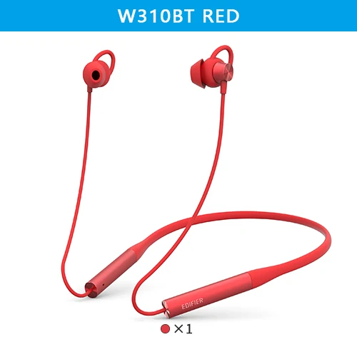 W310BT Red EDIFIER W310BT наушники Bluetooth V4.2 до 8,5 часов воспроизведения IPX5 водонепроницаемые магнитные наушники Вибрация входящего вызова - Цвет: W310BT Red
