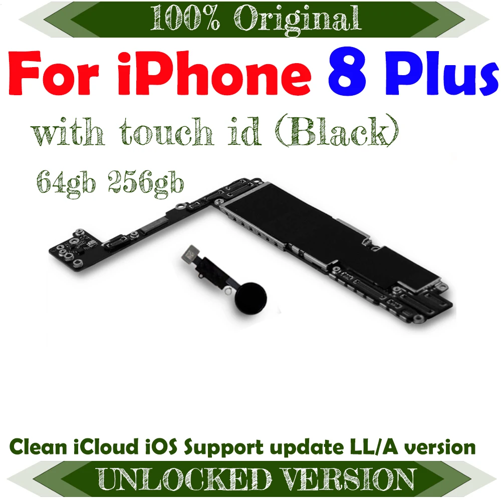 Материнская плата для iPhone 8 Plus с распознаванием отпечатков пальцев работает