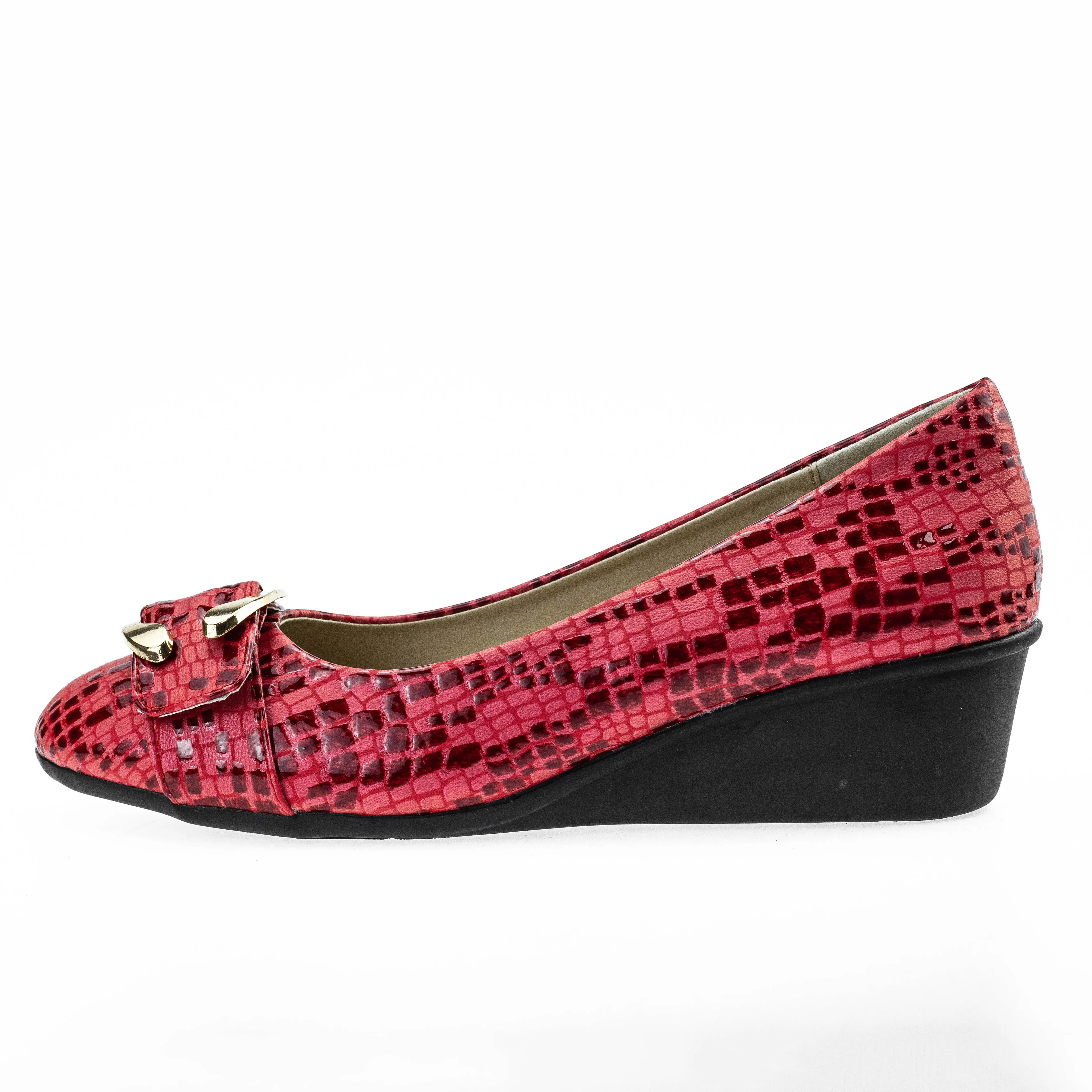 9087-1 Red Brown Black Green Blue Women Wedge Heel Shoes Ladies Ballet Shoes Female Footwear Plus Size 41 42 43 Women Wedge Shoe