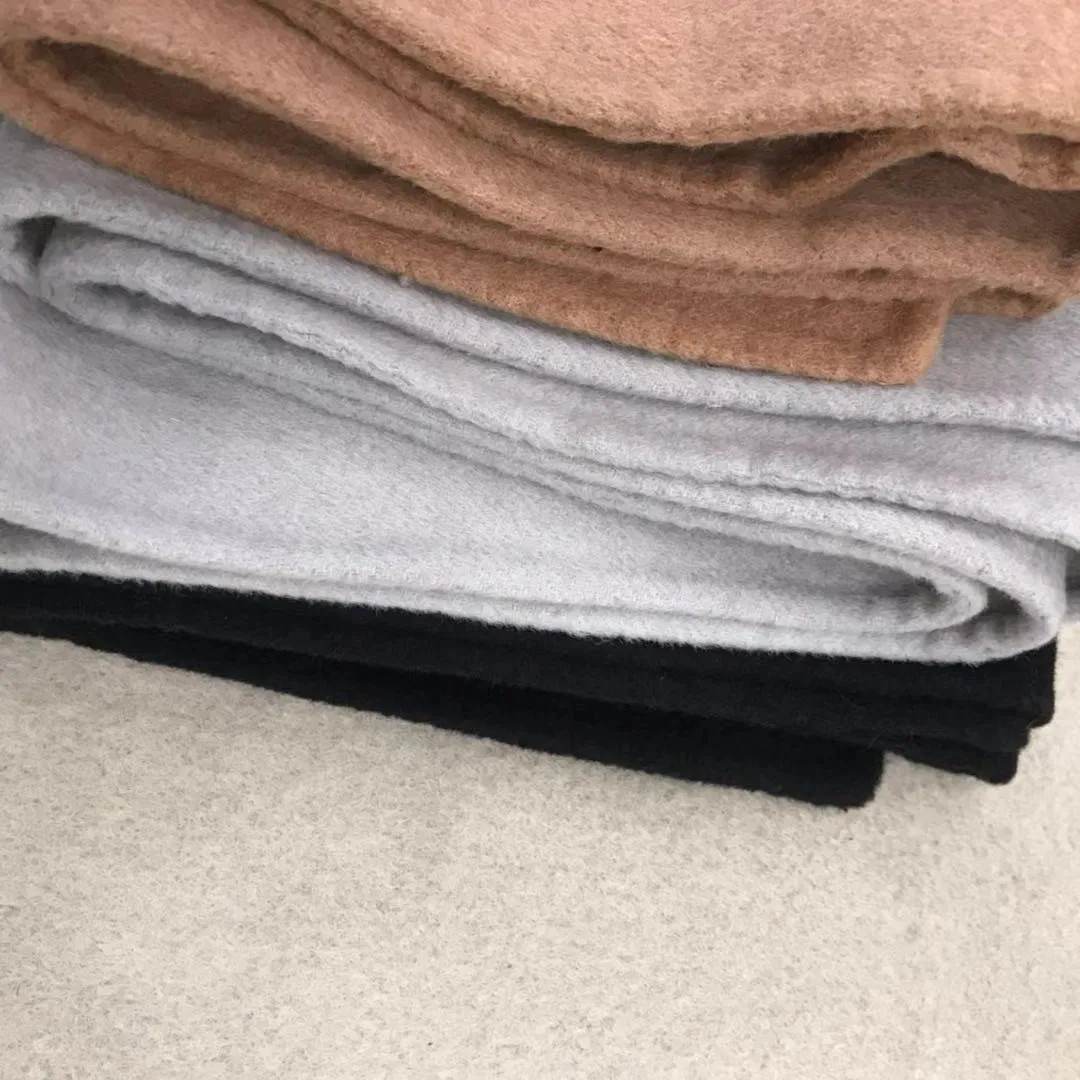 Шарф ручной работы Классический верблюжий черный серый 90% шерсть 10% кашемировый