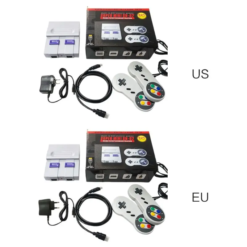 

SUPER MINI NES Retro Classic Video Game Console TV Game Player Built-in 821 Games with Dual Gamepads