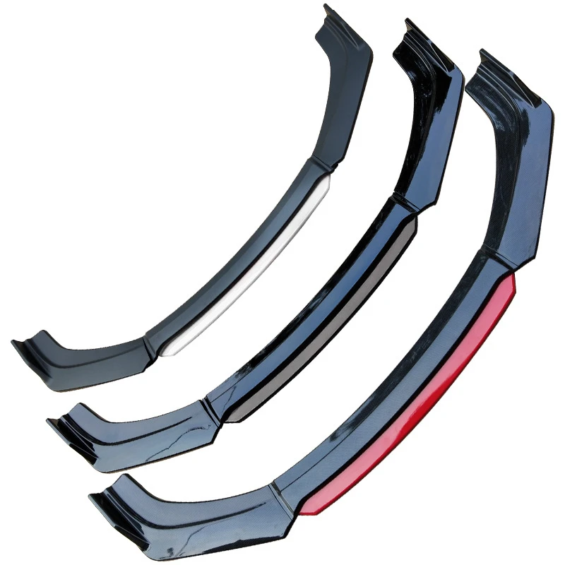 

Car Front Bumper Splitter Lip Body Kit Spoiler Diffuser Universal for BMW for Mercedes Benz for Audi etc. ABS Bumper Canard Lip