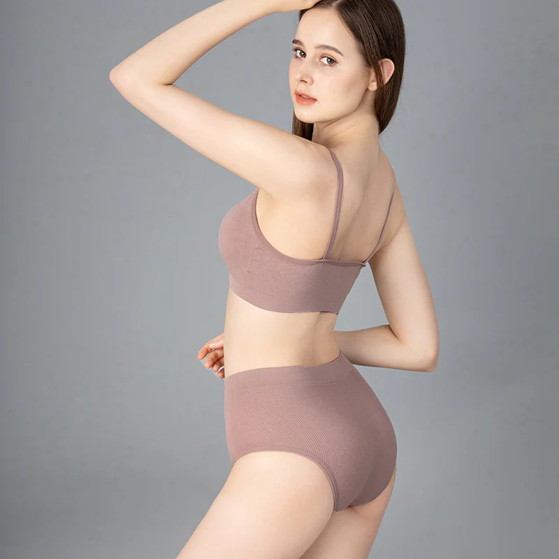 Женское нижнее белье с высокой талией бесшовное формованное сексуальное комфорт