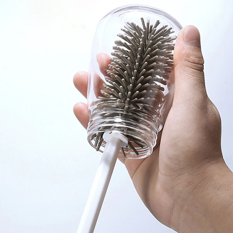 

3pcs Baby Bottle Brushes Silicone 360 Degree Rotation Nipple Cup Cleaning Brush