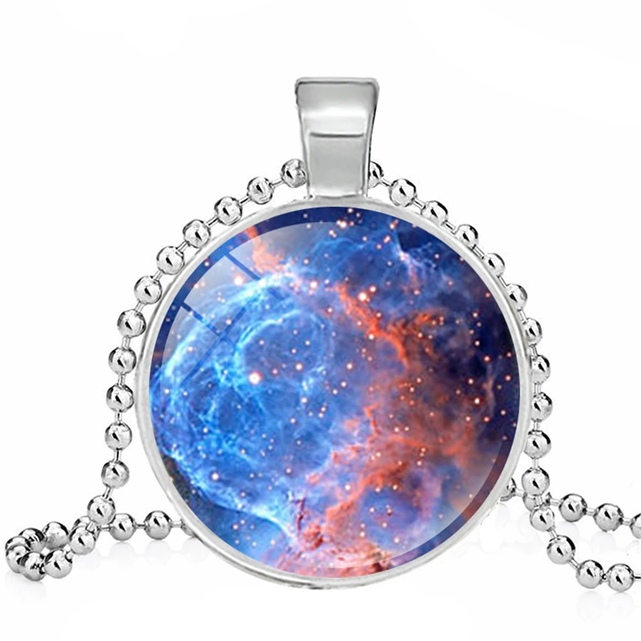 Ожерелье с подвеской на солнечной системе Nebula Galaxy Space украшение ручной работы |