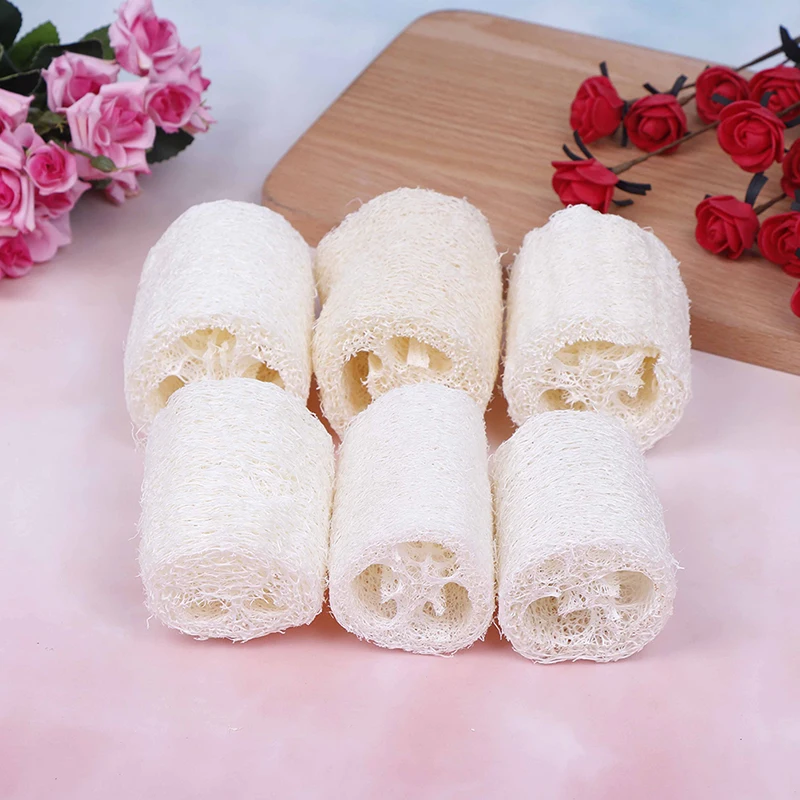 6 шт. натуральная мочалка Luffa Loofa спа губка для ванны кухня Чистый скруббер
