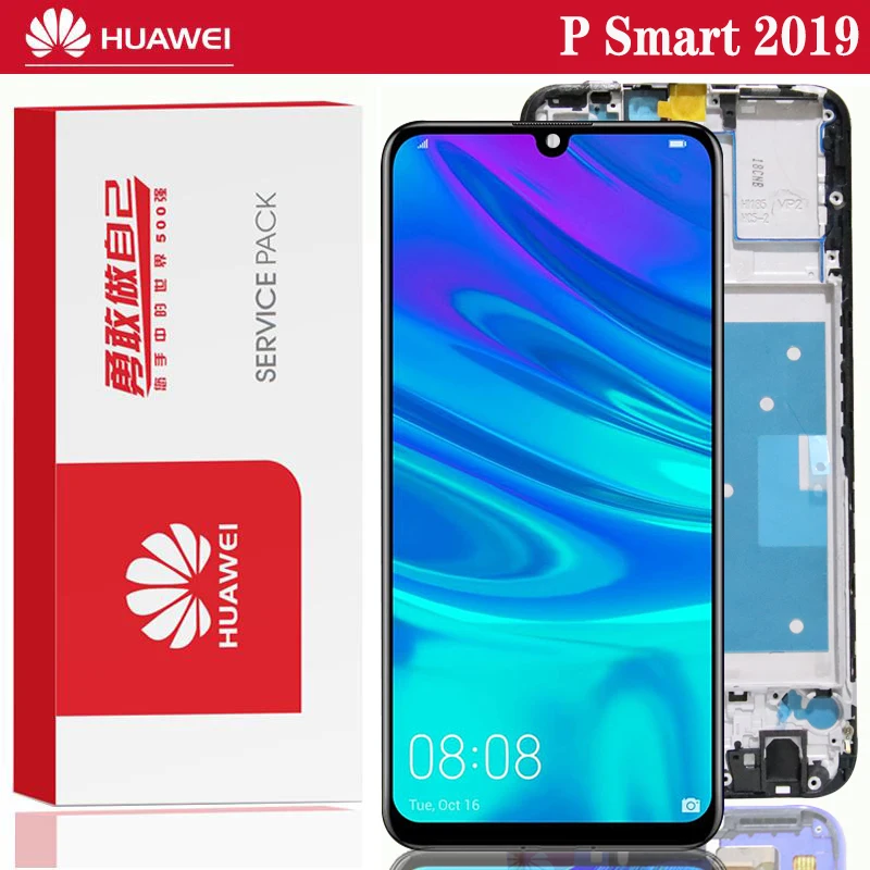 Оригинальный 6 21 ''ЖК дисплей с рамкой для Huawei P Smart 2019 ЖК сенсорным экраном