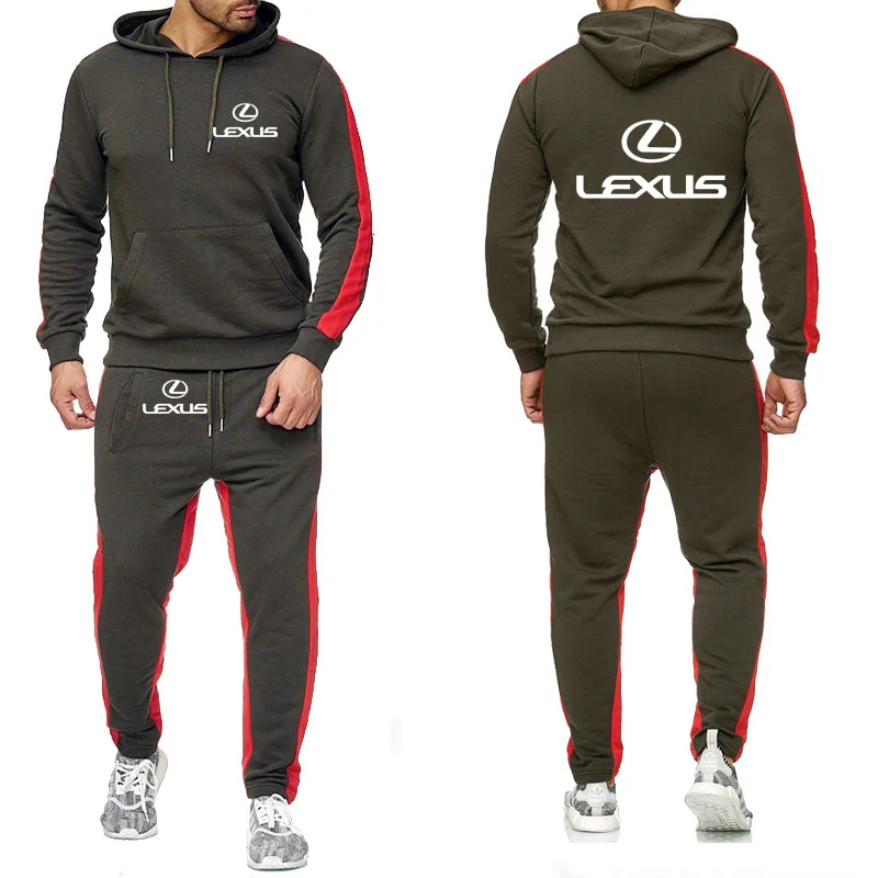 

Unisex Hoodies Men Lexus Car Logo Printed Mans Sweatshirt Fashion Men Hoodie hip hop harajuku Fleece Hoodies Pants Suit 2Pcs