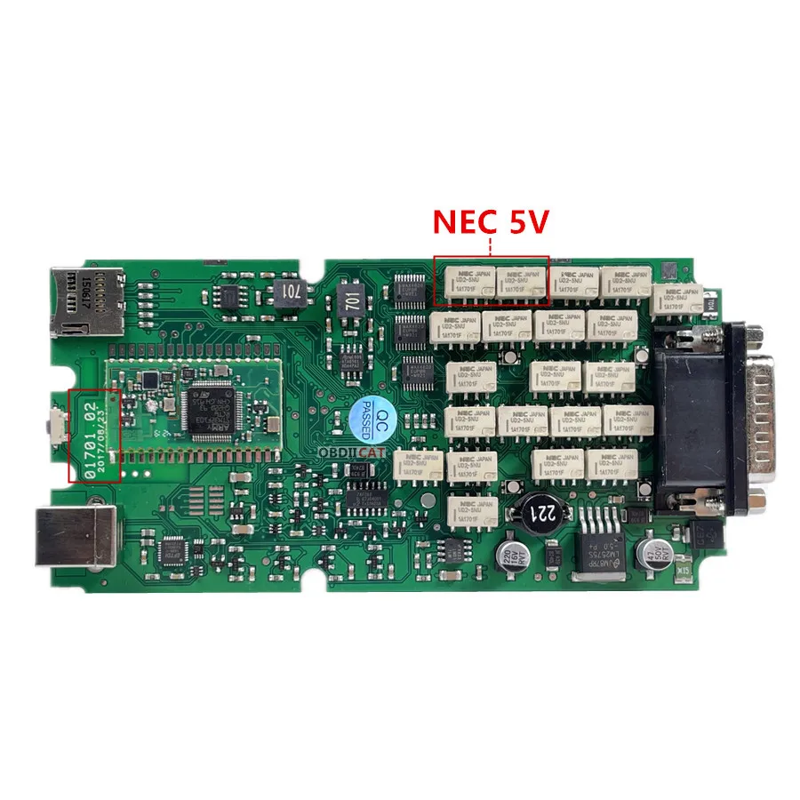 5pcs TCS Scanner 2017.1 newest Single Green pcb Bluetooth multidiag pro 2016.r1 keygen software hot Car diagnostic tool DHL free|tcs cdp|single green