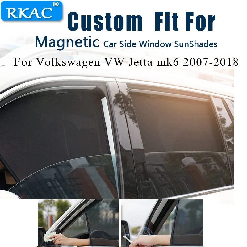 Custom fit Magnetic Car Sun Shade Car Curtain Car Side Windows Sun Visor Shield Sunshade For Volkswagen VW Jetta mk6 2012-2017