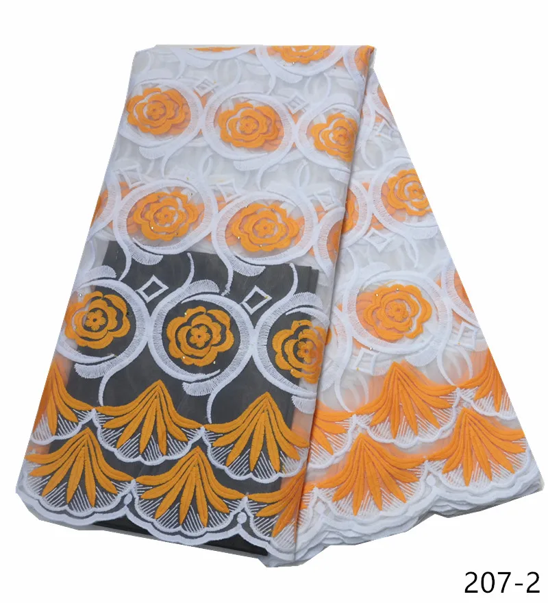 

Latest African Lace Fabric 2019 High Quality Lace Embroidery French Mesh With Beads Nigerian Lace Fabrics Material 207