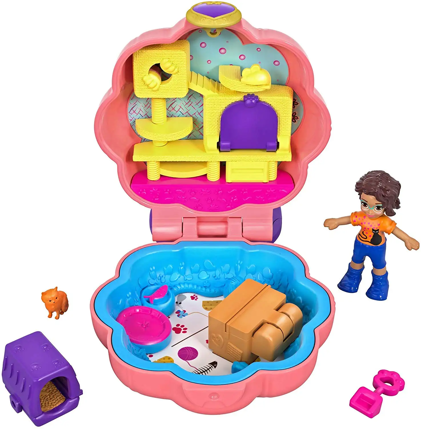 GFM52 Оригинальная карманная кукла Mattel Polly, скрытый мир, мини-сцена, домашние игрушки для девочек, для детей, Русалочка, детская игрушка, матрешки, куклы - Цвет: GFM52