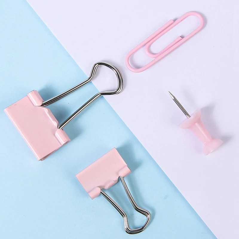 Зажим для бумаги с длинным хвостом офисные зажимы из розового золота