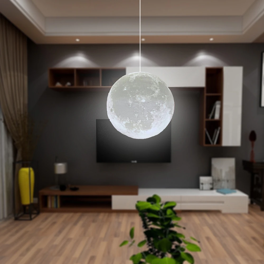 Artpad скандинавский подвесной светильник с 3D-принтом Луны шар современный простой