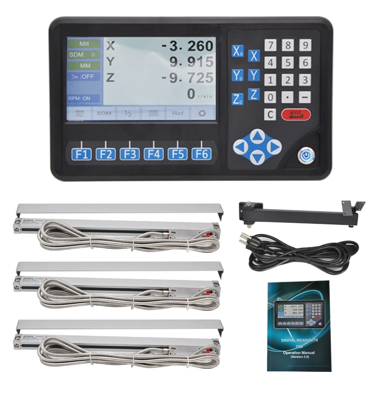 

DRO 3 Axis LCD Digital Readout Display and Optical Linear Glass Scale/Linear Encoder/Linear Ruler X970. y430 2pcs