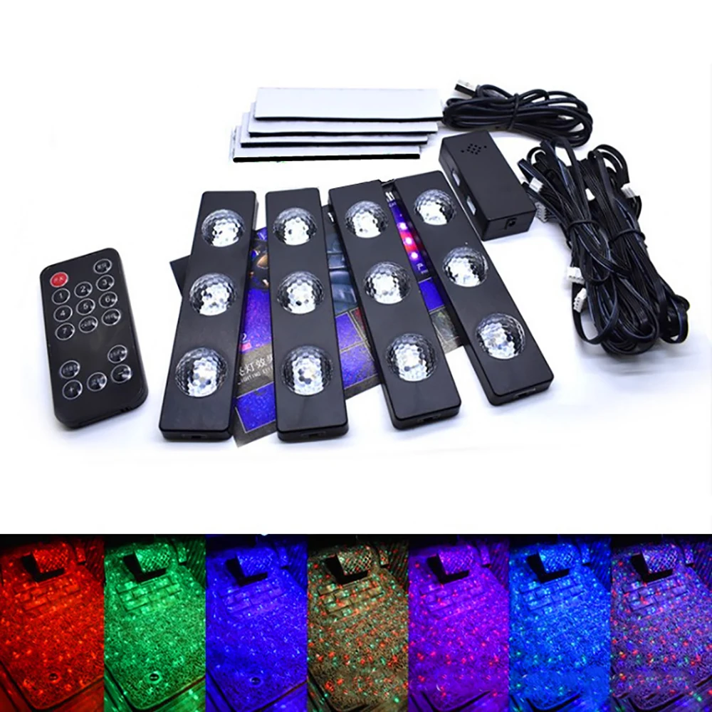 Автомобильные декоративные огни USB пульт дистанционного управления