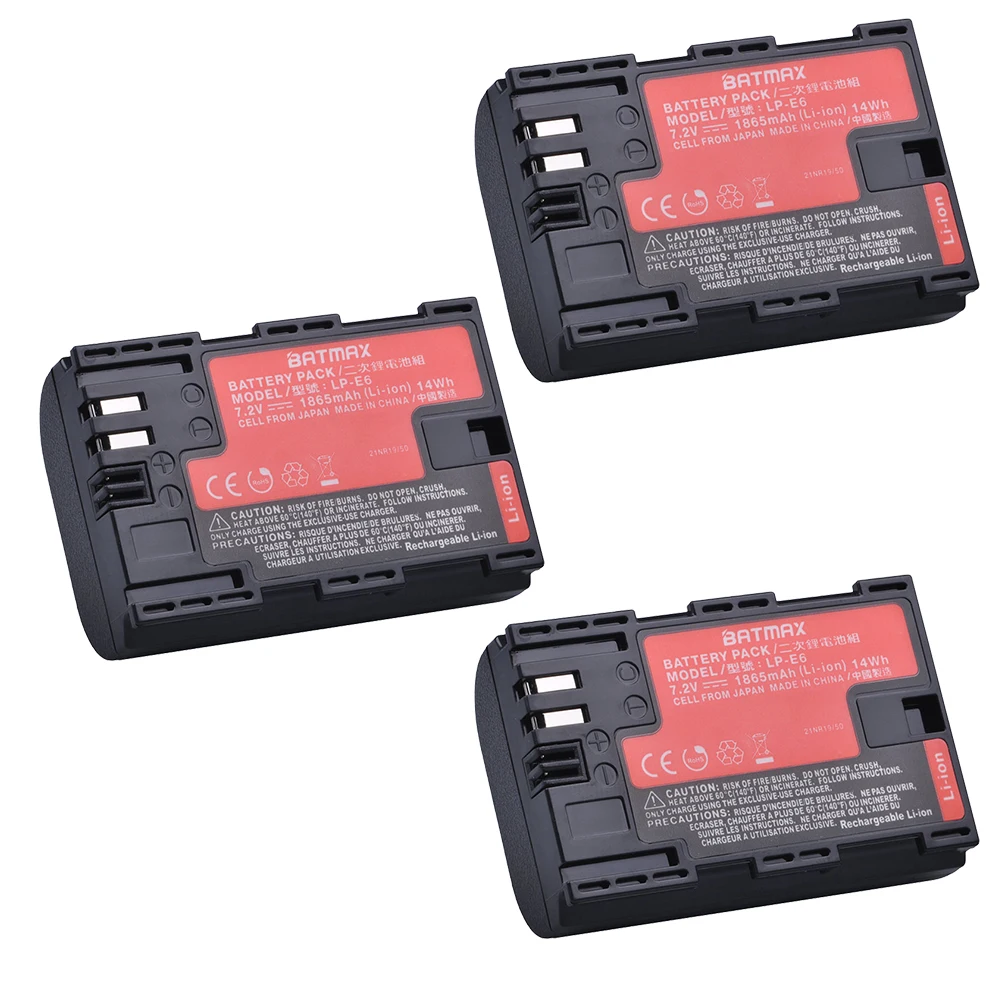 Аккумулятор Batmax LP-E6 LPE6 LP-E6N для Canon EOS 5D Mark II III 5DS 5DSR 6D 7D 60D 60Da 70D 80D | Электроника
