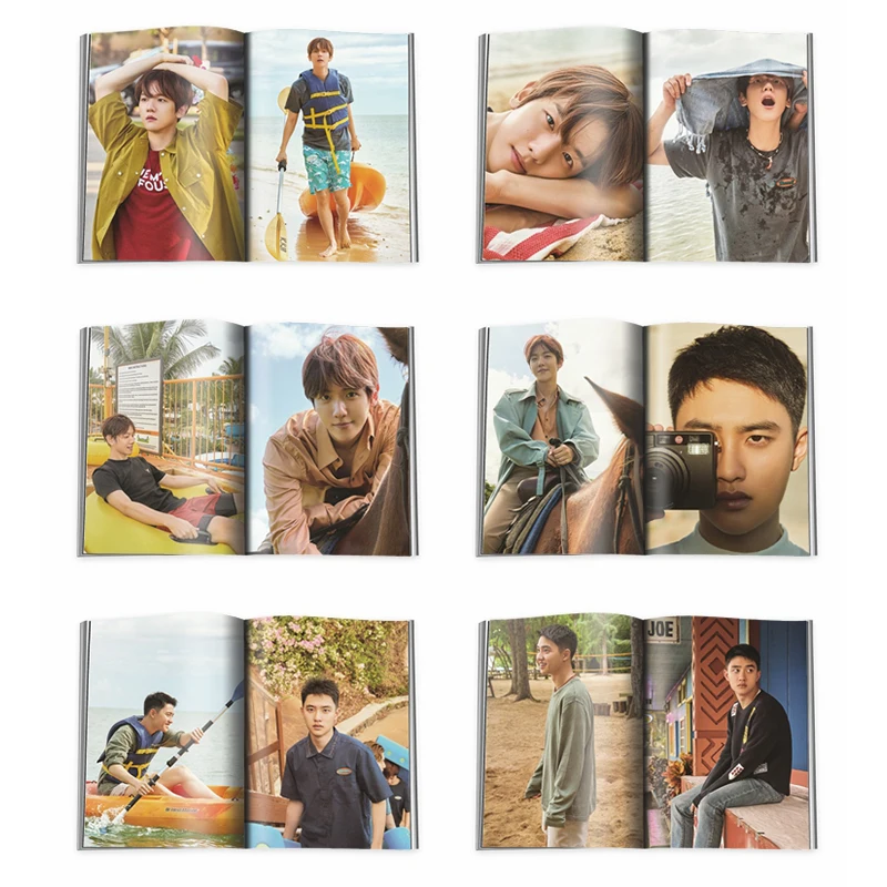 Kpop EXO 2-й Гавайский фотоальбом &ltнастоящее время&gt Мода K-pop Mini Photo Card Fans коллекция