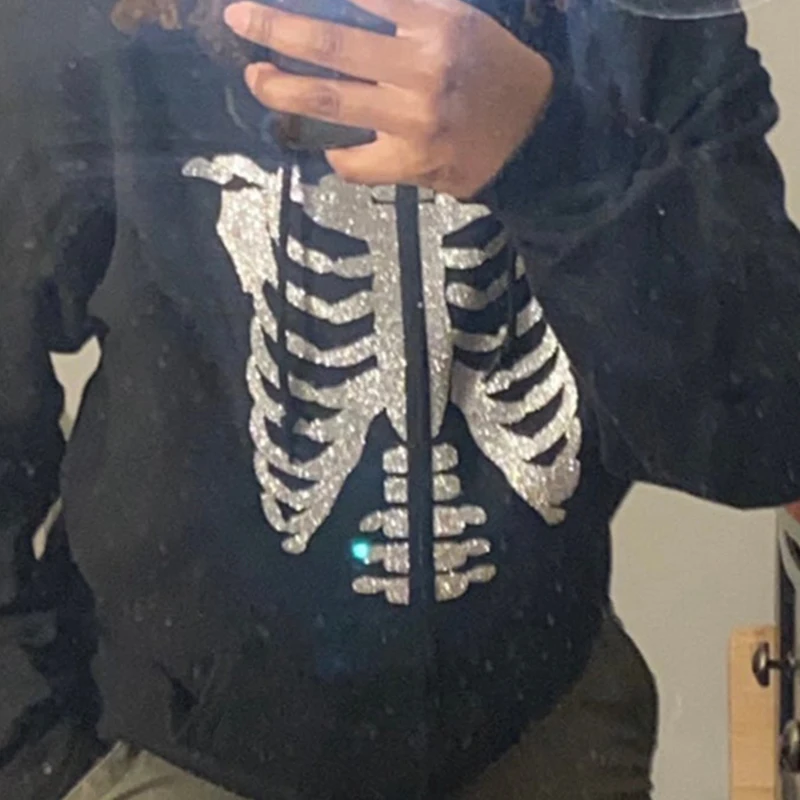 

Женская Осенняя куртка, винтажная куртка оверсайз в стиле Харадзюку, с длинным рукавом, на молнии, для девочек, в стиле 90-х, Y2k