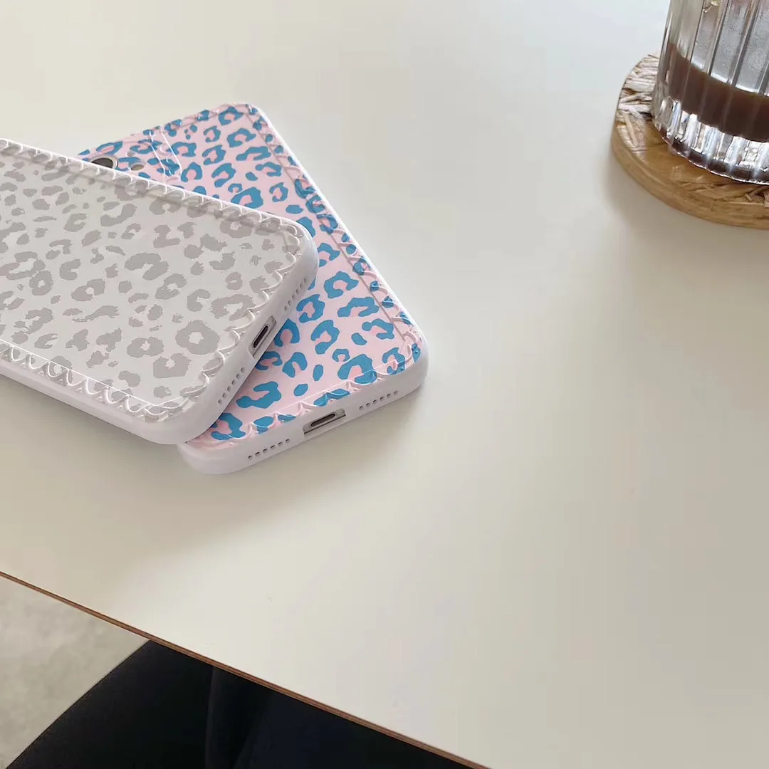 

Autumn and winter fun leopard print candy star phone case for iPhone 11 pro MAX Xs MAX Xr X 7 8plus soft back cover