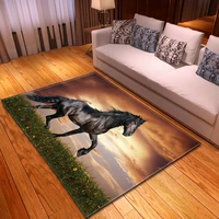 modern decor 3d carpet sofa area rug horses pattern shoebox mat decor bedside kitchen rug children play carpets for living room