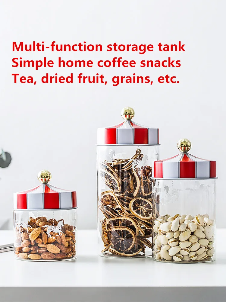 Скандинавская карусель стеклянная герметичная банка кофе чай конфеты зерновая