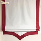 Современные белые и красные границы, модные геометрические плоские римские затемнения, римские жалюзи на заказ с установкой в комплекте