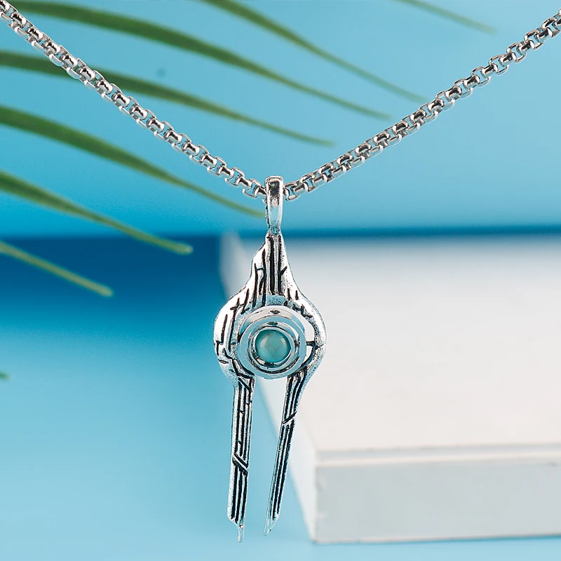 

Fashion Mass Effect 4 Relay Pendant Necklace For Women Men's Choker Chain Beads Necklaces Game Jewelry Friends Gifts