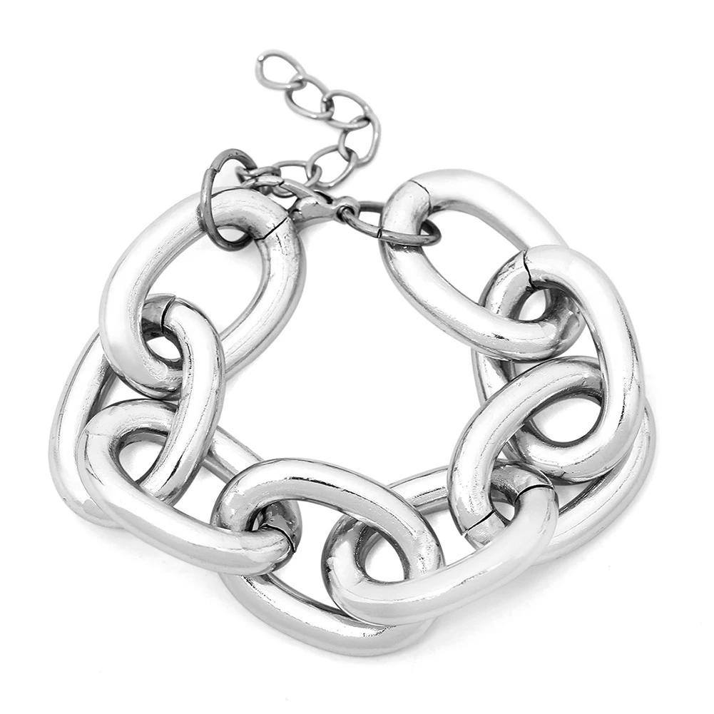 Модные женские мужские панк большие связанные глянцевые Кабельные