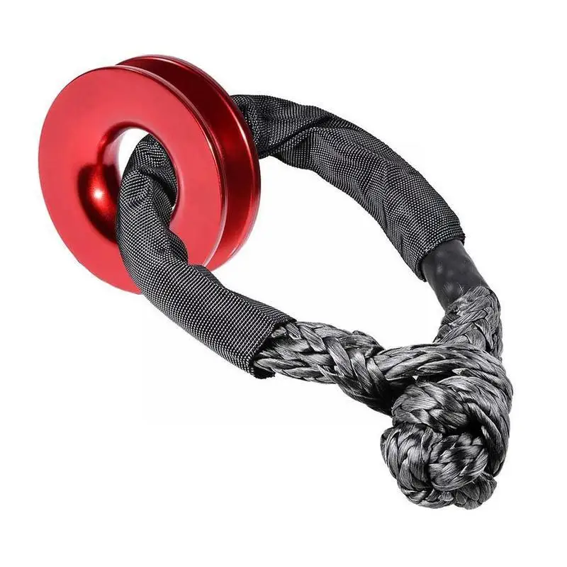 

Aluminum Recovery Ring Snatch-ring Block Snatch Pulley 1/2" Tow Rope 41000lb For 3/8 Rope