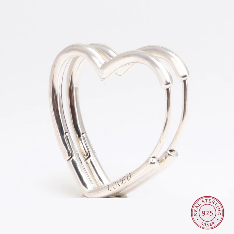 Женские серьги-кольца из стерлингового серебра 925 пробы два цвета 2 см/3 см подарок