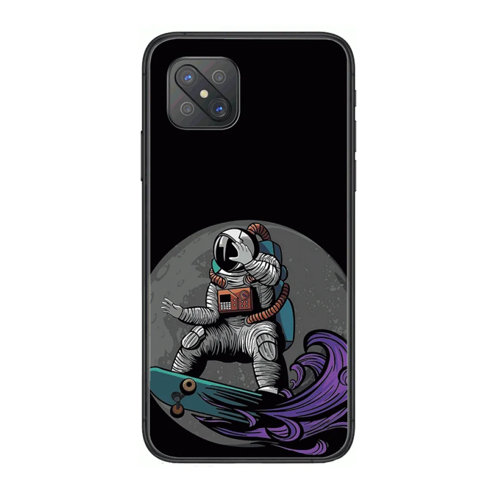 

Cute tide figure astronaut frosted anti-fall mobile phone case Fashion Phone Case cover For OPPO A91 9 83 79 92s 5 F9 A7X Reno2
