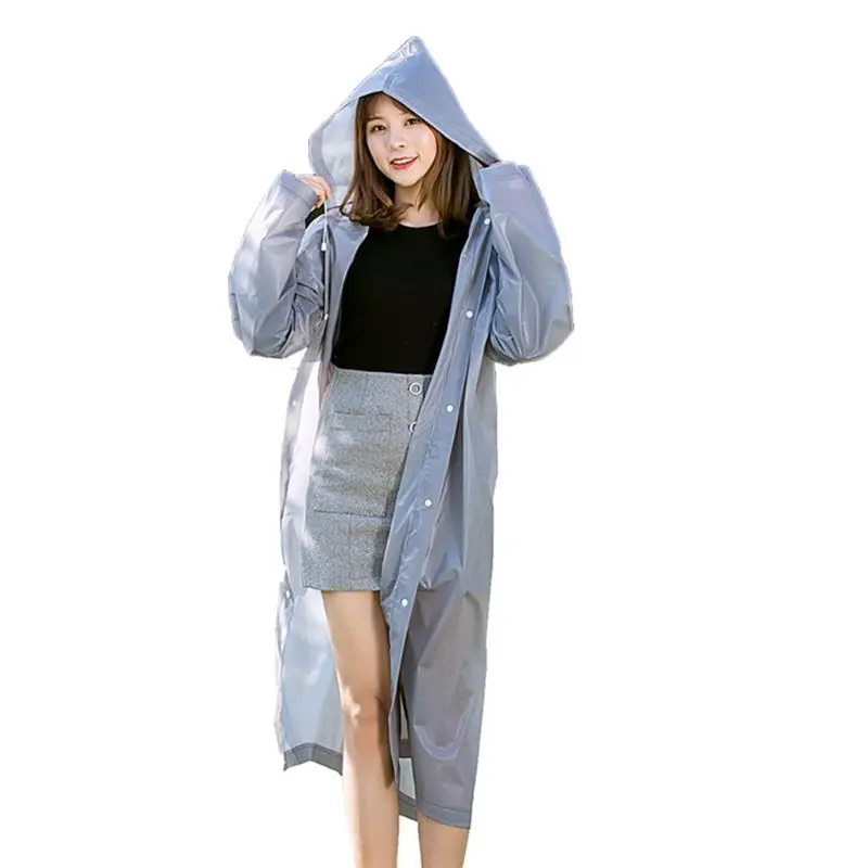 

Waterproof Wide Sleeves Rain Poncho Portable Light EVA Long Style Thickened Raincoat Outdoor Hiking Hunting Rainwear