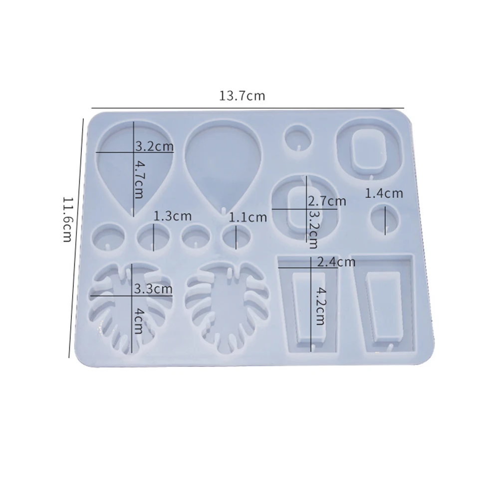 Хит Кристалл эпоксидная смола УФ клей плесень Силиконовая Серьга Кулон литье