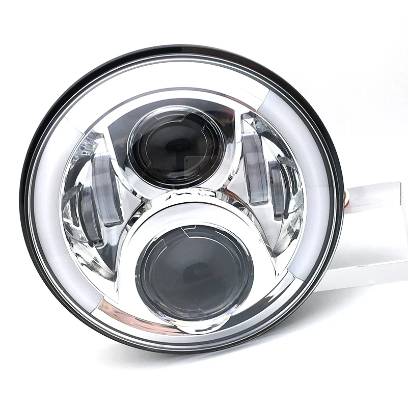 DOT 7 Inch LED Headlight High Low Beam 4.5 Fog Passing Lights Kit Set Ring Motorcycle Headlamp for Touring Road King | Автомобили и